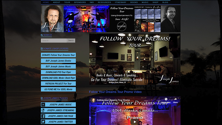 Joseph James Official Website by Joseph James